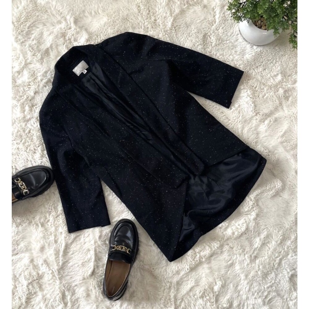 Vintage Alberto Makali Flecked Knit Shawl Blazer M
